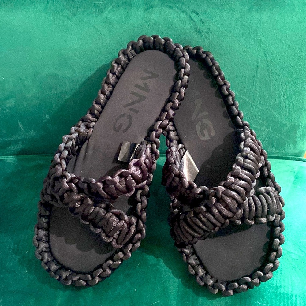Mango Knotted Fabric sandal